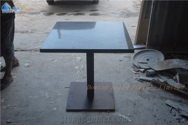 Black Cafe Shop Restaurant Table Quartz