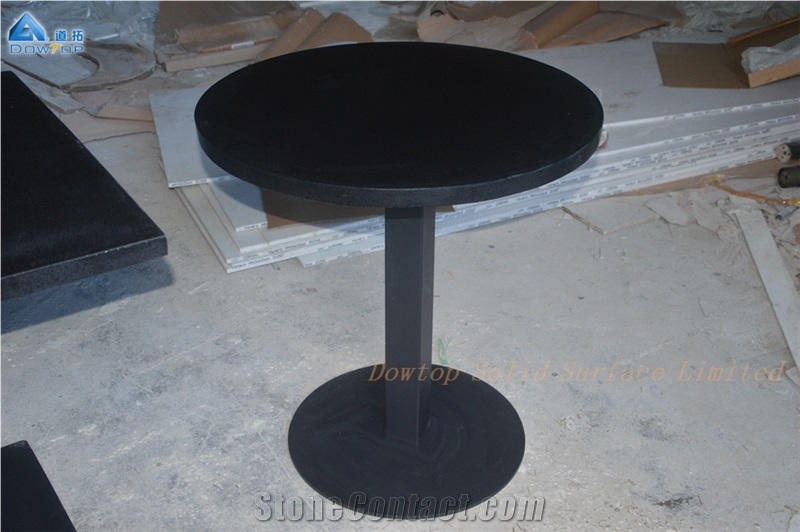 Black Cafe Shop Restaurant Table Quartz