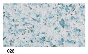 Blue and White Quartz 028