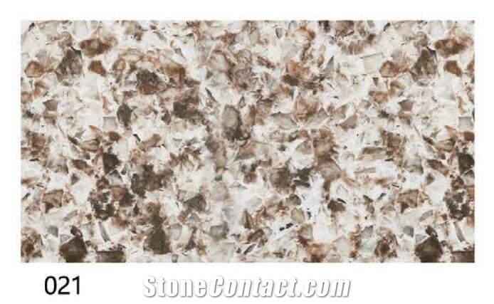 Brown and White Quartz 021
