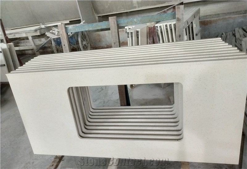 Calacatta White Artificial Quartz Stone Honeycomb Slab
