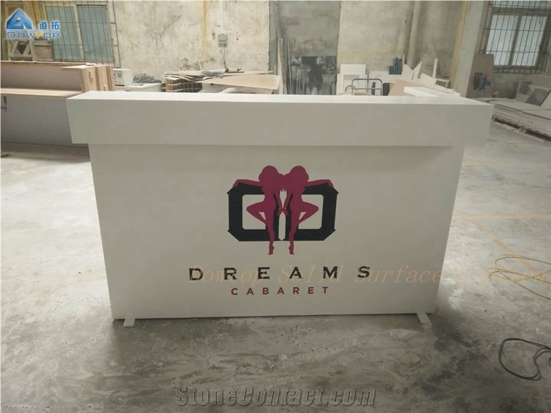 Cheap Office Furniture Glossy Reception Desk