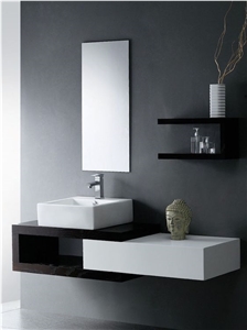 Contemporary Bathroom Wash Basin Solid Surface