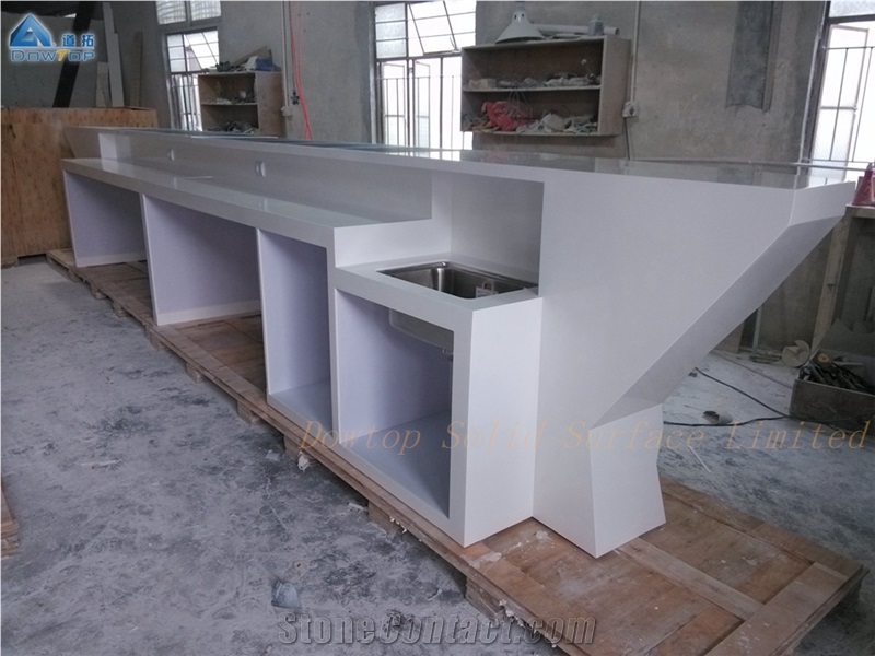 Corian Solid Surface Bar Counter Design