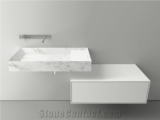 Corian Solid Surface White Wash Basin Bathroom
