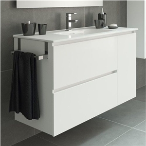 Custom Artificial Stone White Bathroom Basin
