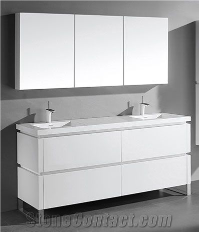 Custom Artificial Stone White Bathroom Basin