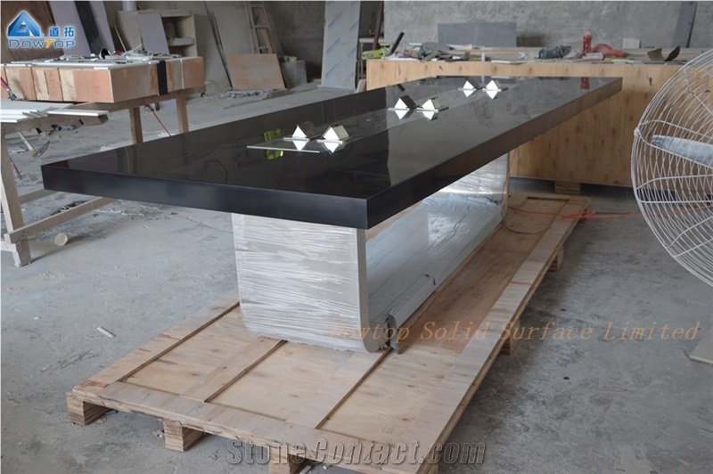 Custom Black Meeting Table Modern Design