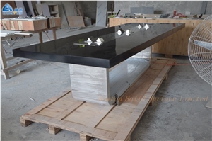 Custom Black Meeting Table Modern Design