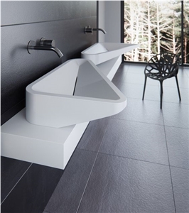 Custom White Corian Bathroom Vanity Top Basin Custom White Corian Bathroom Vanity Top Basin