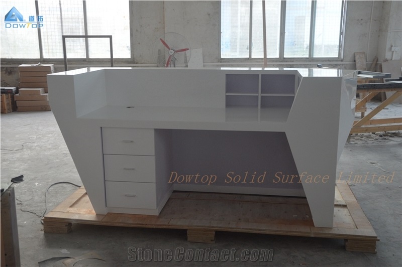 Customized Artificial Stone Reception Desk