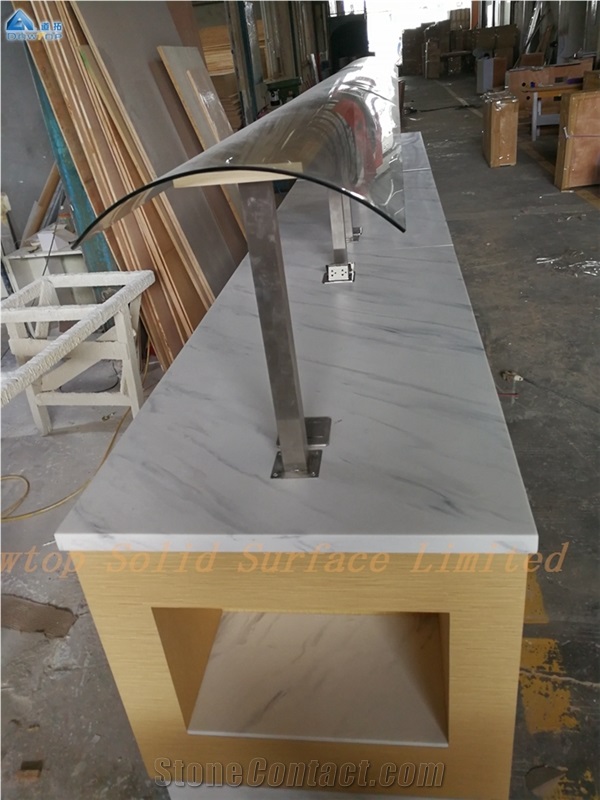 Fast Food Buffet Counter Quartz Top