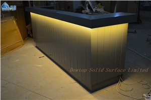 Grey Artificial Stone Reception Desk Countertop Grey Artificial Stone Reception Desk Countertop