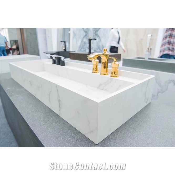 High Grade Solid Surface Hotel Bathroom Sink