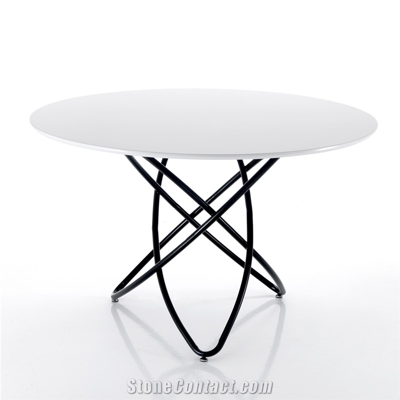 High Quality Quartz Top White Dining Table Designs