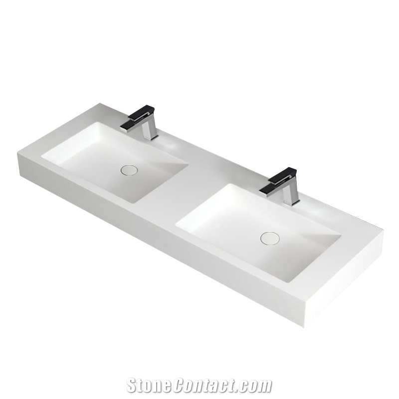 High Quality Solid Surface 2 Double Sink