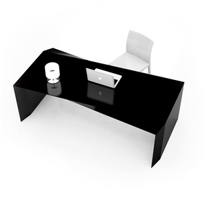 High Quality U Shape Glossy Black Office Desk High Quality U Shape Glossy Black Office Desk