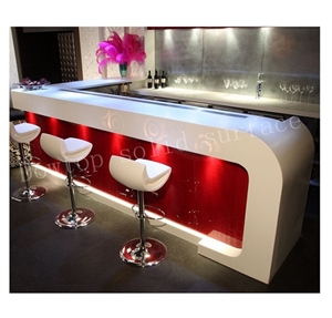 Led Glossy Acrylic Night Bar Counter