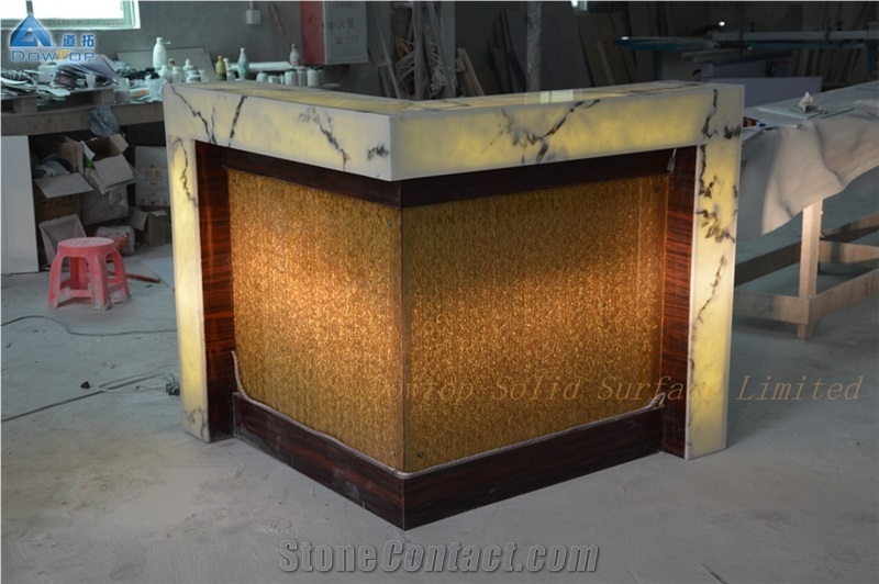 Luxury Club Wine Bar Counter Design with Led