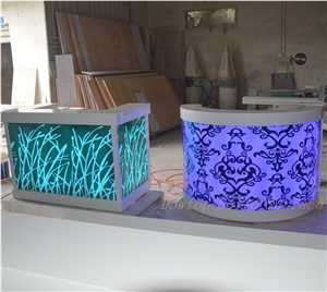 Mini Nightclub Bar Counter Design with Led