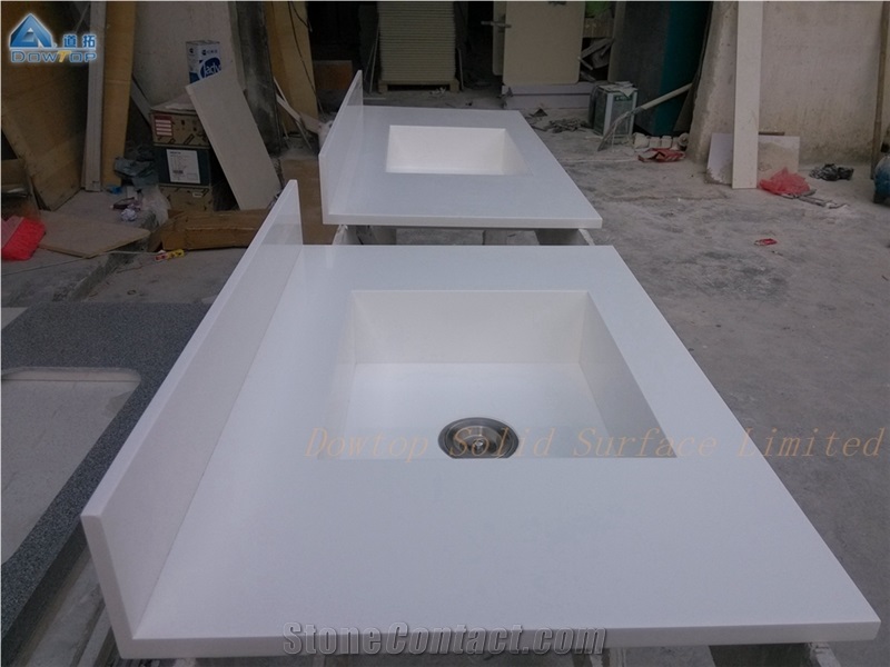 Modern Corian Bathroom Vanity Top