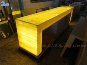 Modern High-Grade Translucent Stone Bar Counter