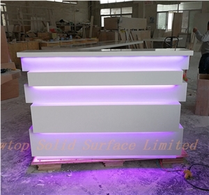 Modern Led Small Beauty Nail Reception Desk