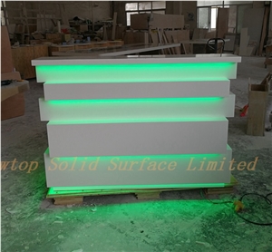 Modern Led Small Beauty Nail Reception Desk