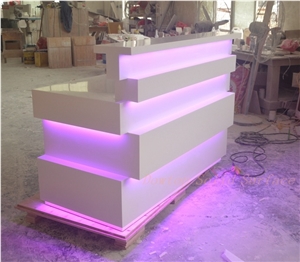 Modern Led Small Beauty Nail Reception Desk