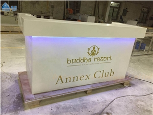 Modern Led Solid Surface Small Bar Counter Table