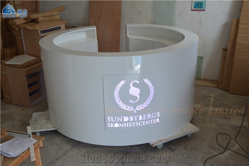 Modern Reception Desk with Customized Logo