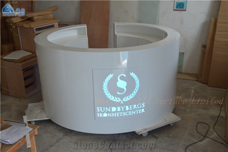 Modern Reception Desk with Customized Logo