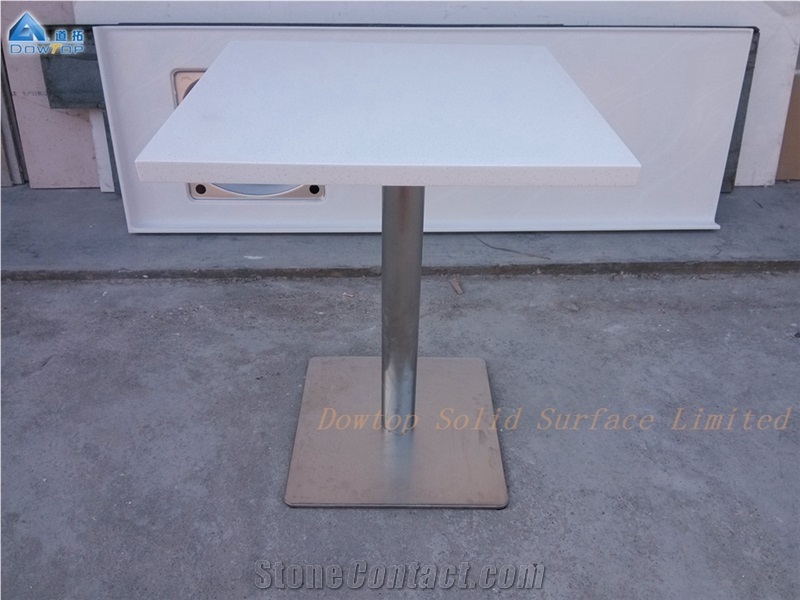 Modern Steel Base Restaurant Dining Table
