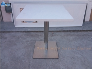 Modern Steel Base Restaurant Dining Table
