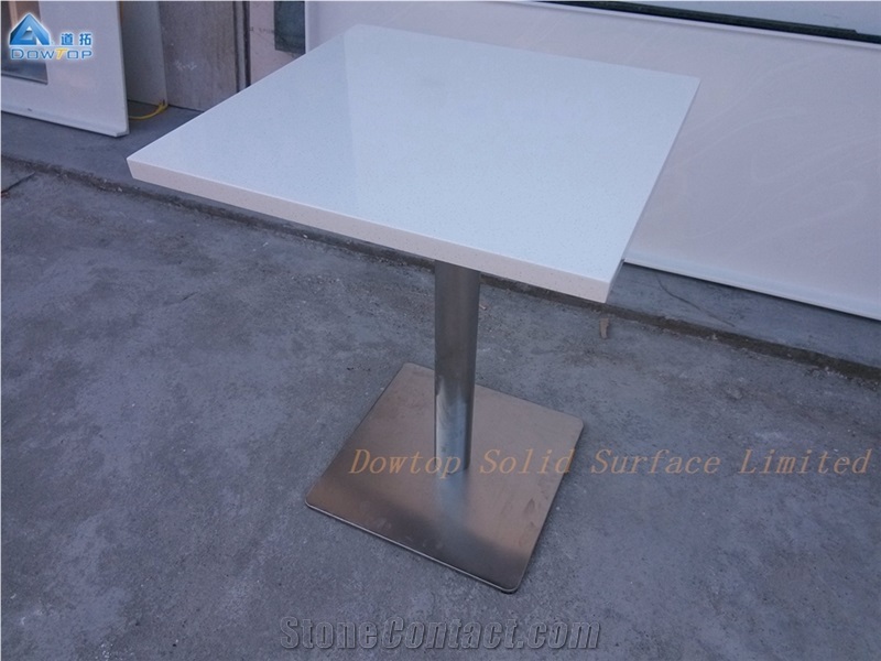 Modern Steel Base Restaurant Dining Table