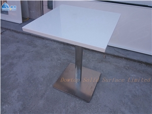 Modern Steel Base Restaurant Dining Table