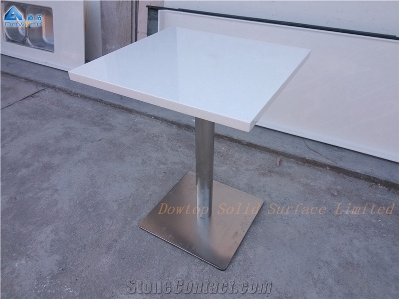 Modern Steel Base Restaurant Dining Table