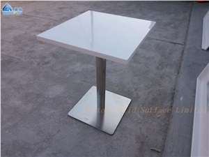 Modern Steel Base Restaurant Dining Table