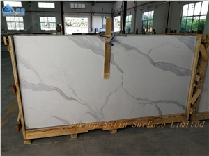 Pure White Quartz Top Honeycomb Slab