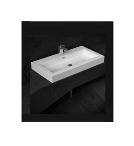 Pure White Solid Surface Bathroom Sink