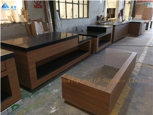 Quartz Top Black Buffet Counter Designs