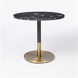 Quartz Top Black Round Dining Table Designs