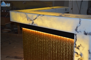 Solid Surface Artificial Marble Led Home Bar Counter