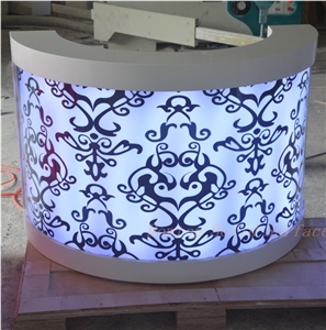 Solid Surface Bar Top Mini Bar Counter with Led