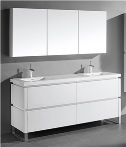 Solid Surface Double Basin Bathroom Sinks