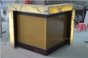 Translucent Artificial Marble Mini Bar Counter Top