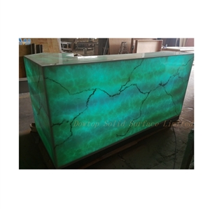 Translucent Marble Illuminated Led Bar Counter