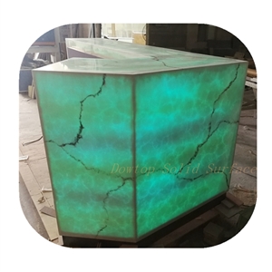 Translucent Marble Illuminated Led Bar Counter