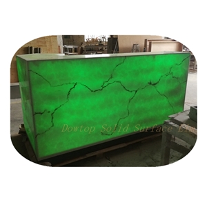 Translucent Marble Illuminated Led Bar Counter