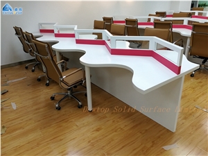 Unique Shaped Design Sockets Office Staff Desk